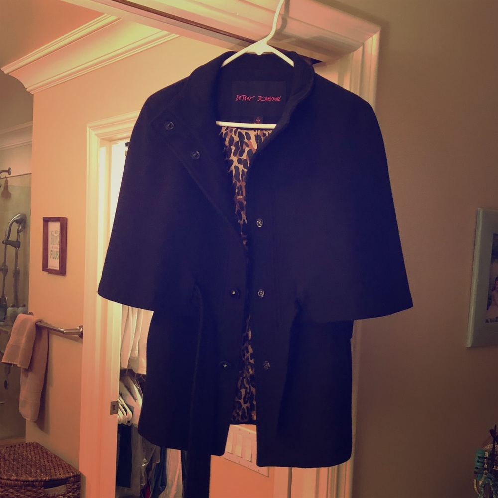 Betsey Johnson Peacoat - cape style